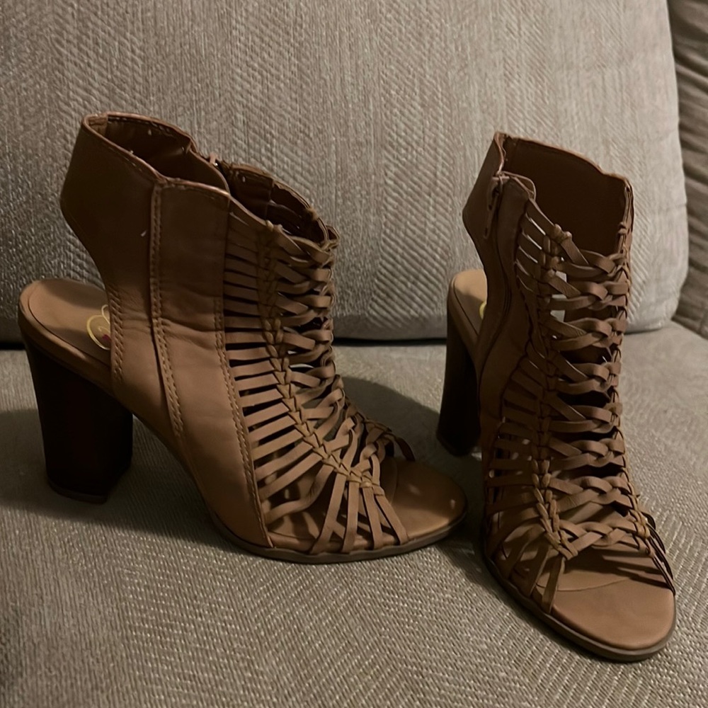 Strappy sandal heels